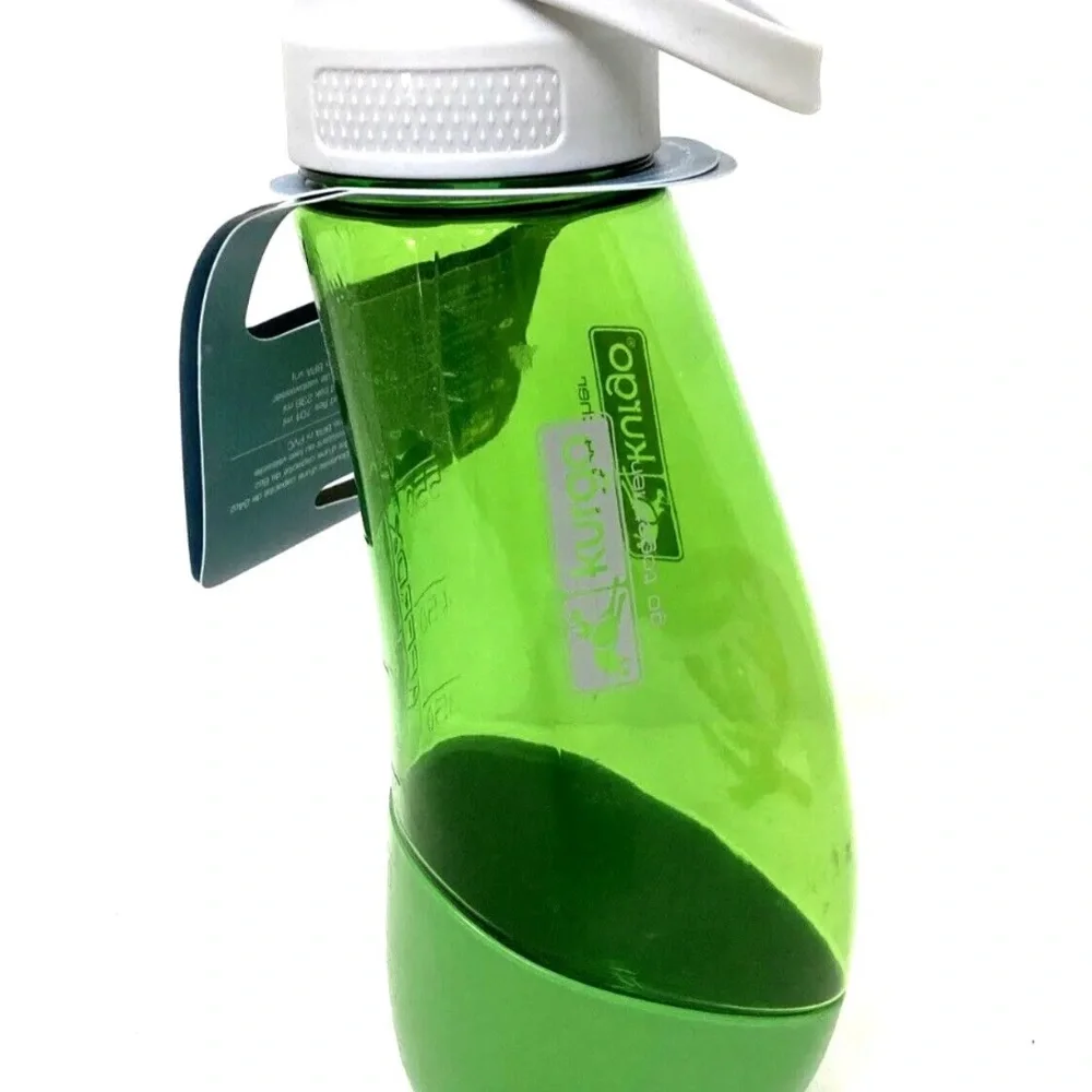 Kurgo Gourd H2O PET Travel Water Bottle & Bowl Grass Green DOG /CAT PBA Free NEW
